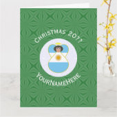 Personalisierte argentinische Fahne für den Angel Karte (Gelbe Blume)