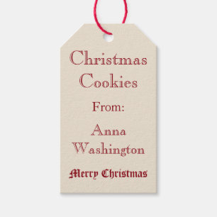 Personalisierte Argyle-Weihnachtsplätzchen-Geschen Geschenkanhänger
