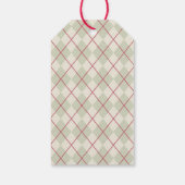 Personalisierte Argyle-Weihnachtsplätzchen-Geschen Geschenkanhänger (Rückseite)