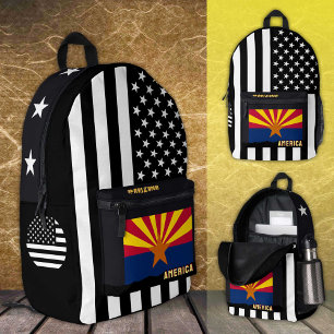 Personalisierte Arizona-Flaggentasche, amerikanisc Bedruckter Rucksack