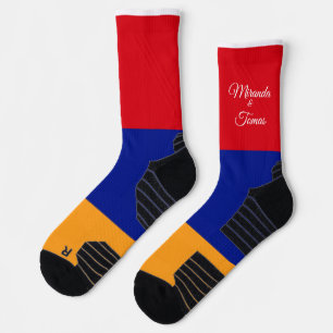 Personalisierte armenische Flagge Socken