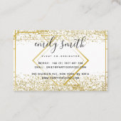 Personalisierte Art Deco Gold Glitzer Visitenkarte (Vorderseite)