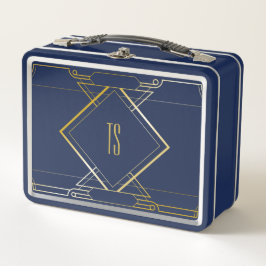 Personalisierte Art Deco Lunch Box / Storage Box