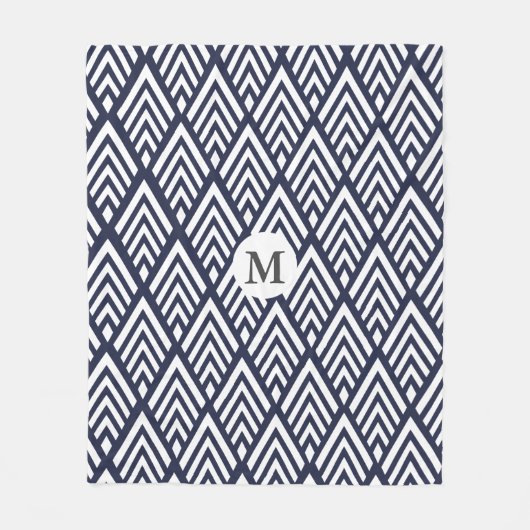 personalisierte Art-Deco-Pfeile der 1920er Jahre Fleecedecke (Vorderseite)