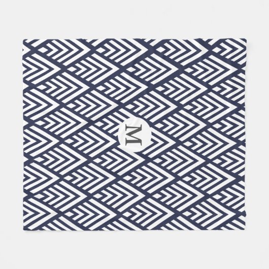 personalisierte Art-Deco-Pfeile der 1920er Jahre Fleecedecke (Vorderseite (Horizontal))