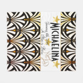 Personalisierte Art Deco Stern Fleece Decke (Vorderseite (Horizontal))