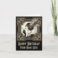Personalisierte Art Deco Twenties Flapper Nr. 3 Ka