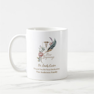 Personalisierte Arzt Würdigung Neue Anfänge Kaffeetasse