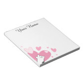 Personalisierte ASL I-Liebe Sie kauen Herz Notepad Notizblock (angewinkelt)
