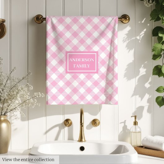 Personalisierte Ästhetik-Handtücher Hellrosa Tarta Badhandtuch Set