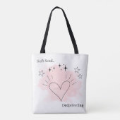 Personalisierte ästhetische Linienkunst-Tasche Tasche (Rückseite)