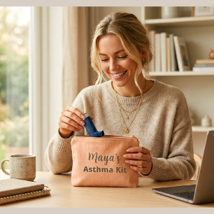Personalisierte Asthma-Kit-Tasche – Elegante Inhal Zubehörtasche