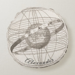 Personalisierte Astrologische Himmelskarte Vintage Rundes Kissen