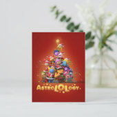 Personalisierte AstroLOLogy Weihnachtskarte Postkarte (Stehend Vorderseite)
