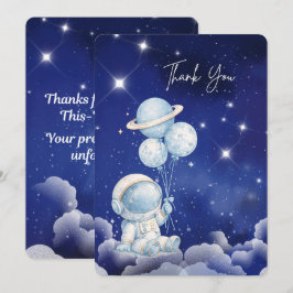 Personalisierte Astronauten-Dankeskarten Dankeskarte