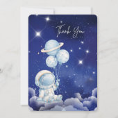 Personalisierte Astronauten-Dankeskarten Dankeskarte (Vorderseite)