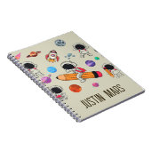 Personalisierte Astronauten und Planeten zurück zu Notizblock (Rechte Seite)