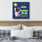 Personalisierte Astronautennachweis für Star Leinwanddruck (Insitu (Schlafzimmer))