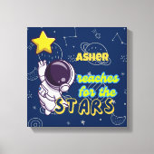 Personalisierte Astronautennachweis für Star Leinwanddruck (Vorderseite)