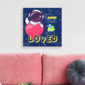 Personalisierte Astronautennachweis | geliebt Leinwanddruck (Insitu (Wohnzimmer))