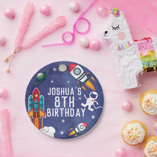 Personalisierte Astronautenpartei Pappteller (Party)