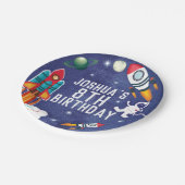 Personalisierte Astronautenpartei Pappteller (Schrägansicht)