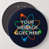 Personalisierte Atomstruktur Button (Vorne & Hinten)