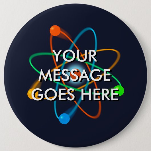 Personalisierte Atomstruktur Button (Vorderseite)