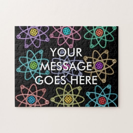 Personalisierte Atomstrukturmuster Puzzle (Horizontal)