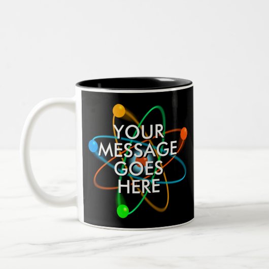 Personalisierte Atomstrukturwissenschaft Zweifarbige Tasse (Links)