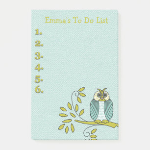 Personalisierte Aufgabenliste mit Blaugrünem und G Post-it Klebezettel