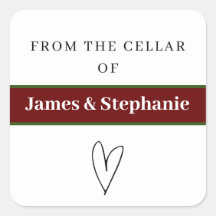 Personalisierte Aufkleber aus Weinkeller