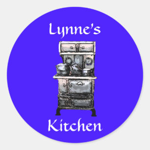 Personalisierte Aufkleber des alten Ofens