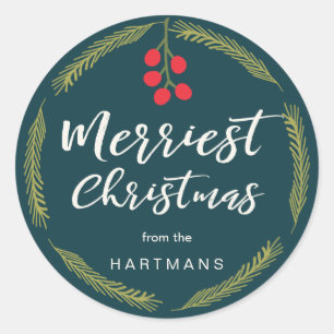 Personalisierte Aufkleber für Beeren und Kiefern