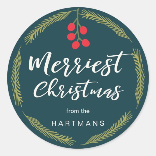 Personalisierte Aufkleber für Beeren und Kiefern (Vorderseite)