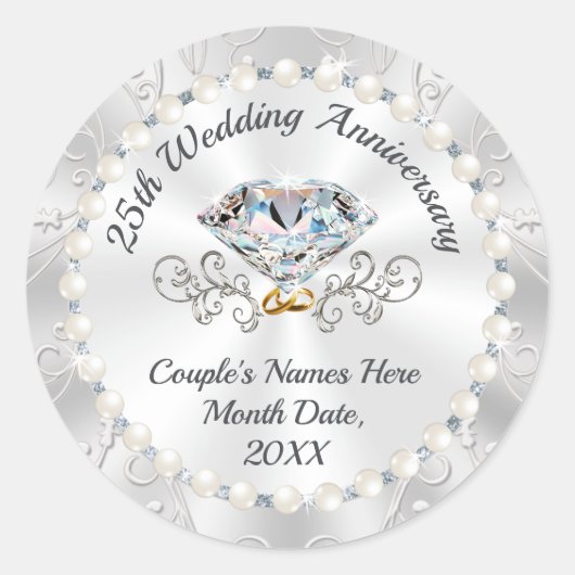 Personalisierte Aufkleber für das Gastgeschenk zum (Vorderseite)