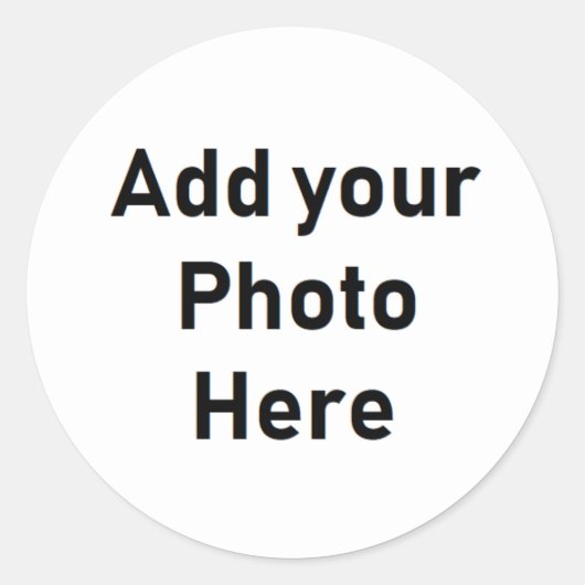 Personalisierte Aufkleber für das runde Foto (Vorderseite)