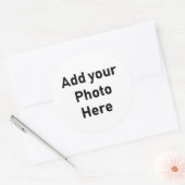 Personalisierte Aufkleber für das runde Foto (Umschlag)