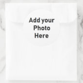 Personalisierte Aufkleber für das runde Foto (Tasche)