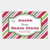 Personalisierte Aufkleber für das Weihnachtsgesche (Vorderseite)