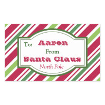 Personalisierte Aufkleber für das Weihnachtsgesche