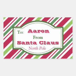 Personalisierte Aufkleber für das Weihnachtsgesche