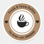 Personalisierte Aufkleber für den Kaffee-Cup (Vorderseite)