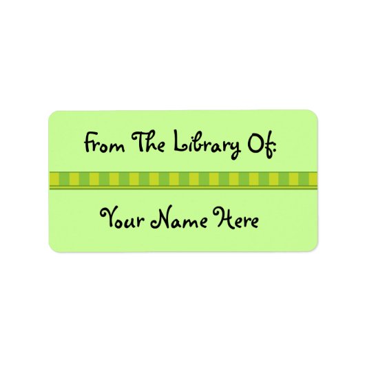 Personalisierte Aufkleber für die Bibliothek des g Adressaufkleber (Vorne)