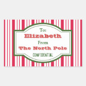 Personalisierte Aufkleber für Nordpol (Vorderseite)