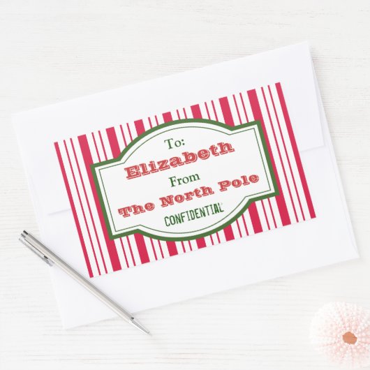 Personalisierte Aufkleber für Nordpol (Umschlag)