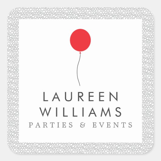 Personalisierte Aufkleber für Red Balloon (Vorderseite)