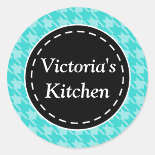 Personalisierte Aufkleber für türkisfarbenes Hahne