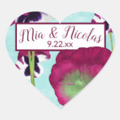 Personalisierte Aufkleber in Türkis und Rosa (Vorderseite)