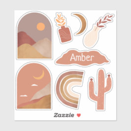 Personalisierte Aufkleber - Terracotta